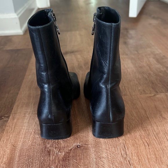 Salvatore Ferragamo Black Leather Ankle Boots - Picture 3 of 5